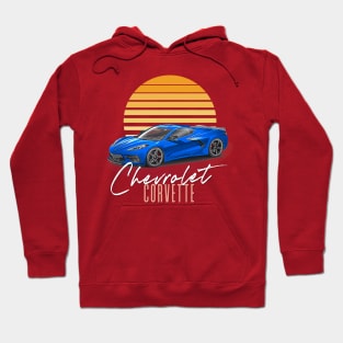 Retro Style Chevrolet Corvette Aesthetic Design Hoodie